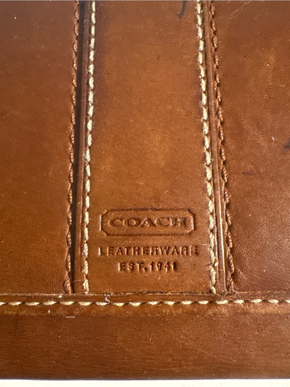 Coach Leatherware Est. 1941 Brown Leather Wallet Checkbook Organizer